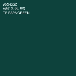 #0D423C - Te Papa Green Color Image